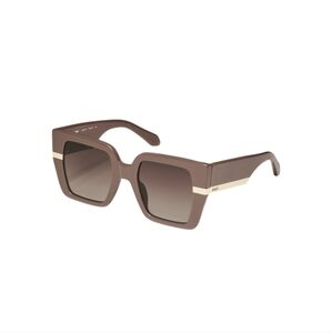 Quay Notorious doe tan light brown oversized square sunglasses‎ new